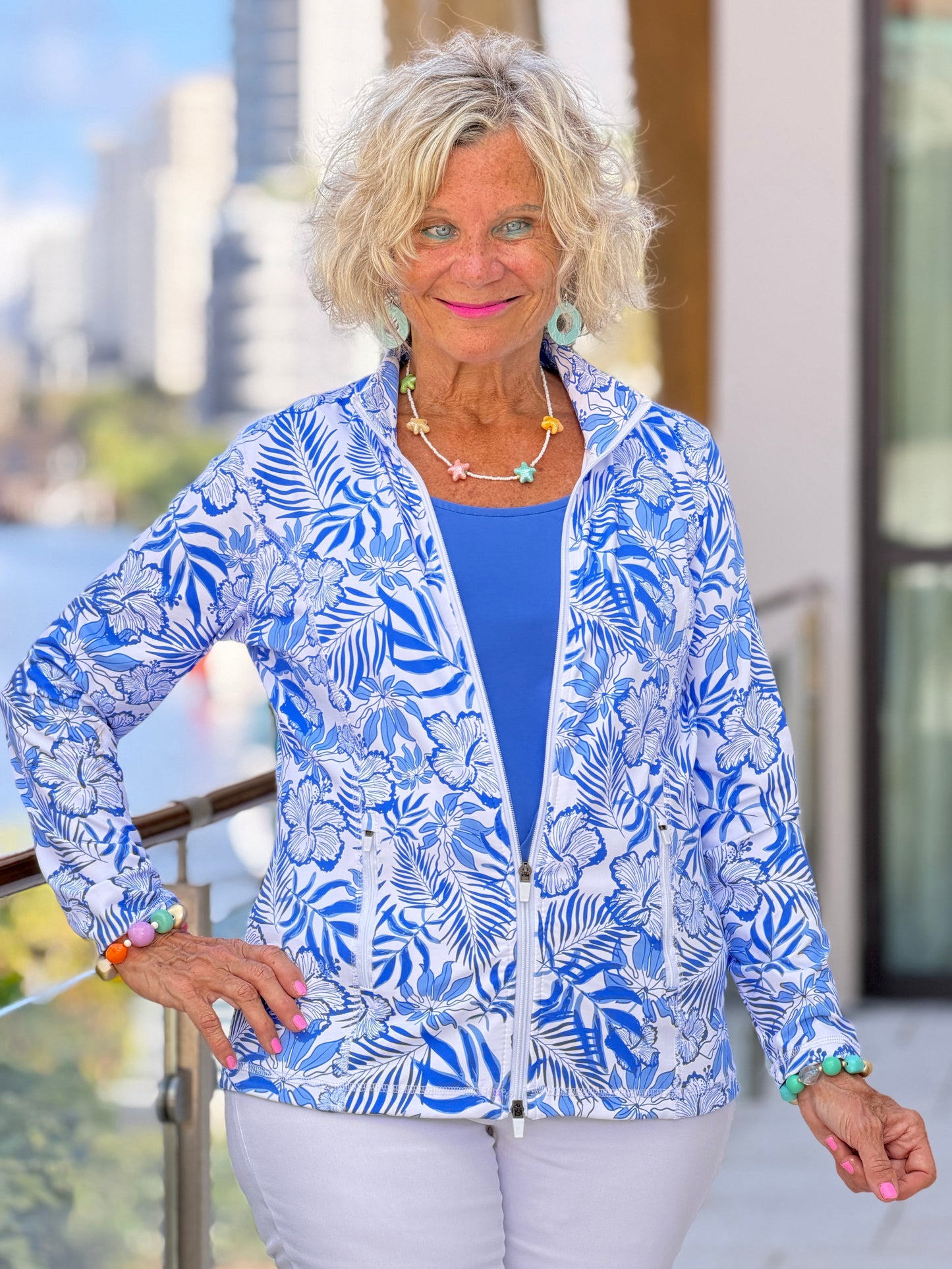 LULU B HIBISCUS COAST FULL ZIPPER