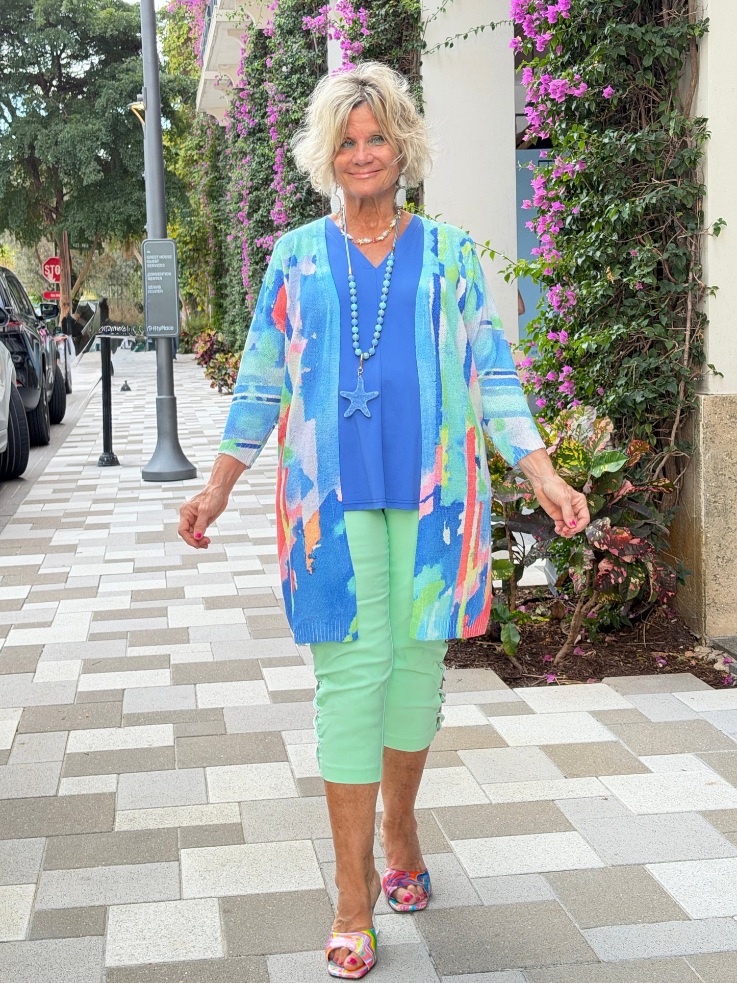 ETHYL OCEAN SPLASH CARDIGAN