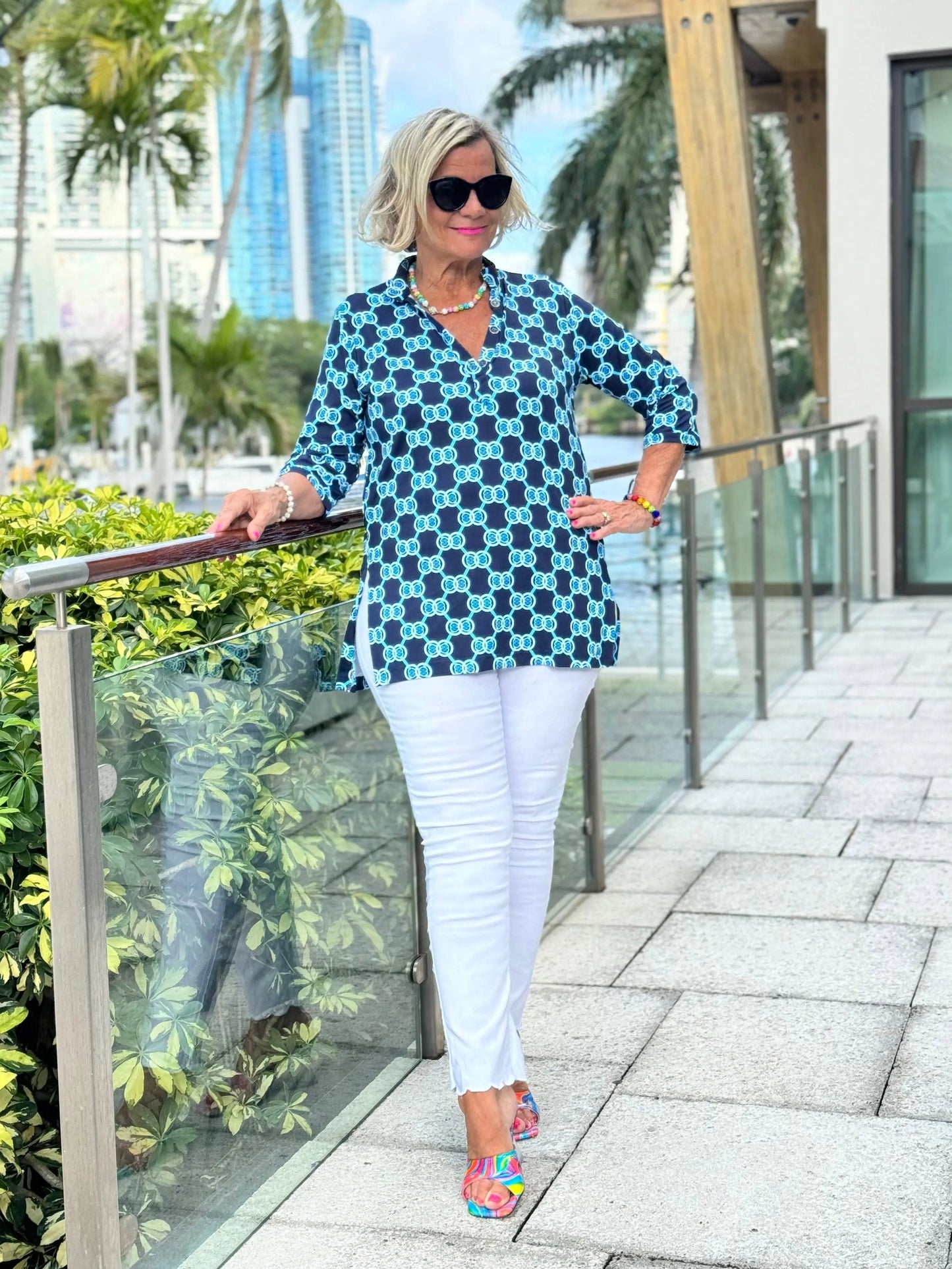 BLUE MEDALLION TUNIC