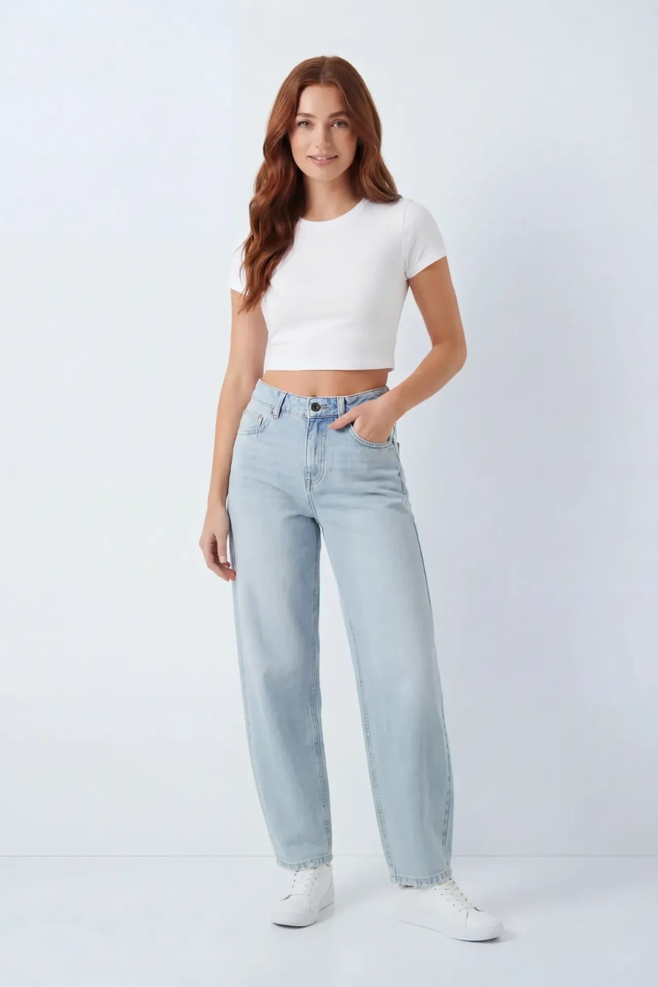 Low Rise Barrel Jean