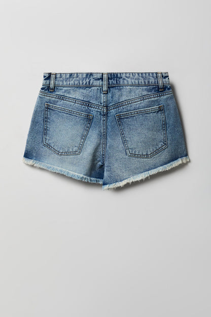 Star Stitched Vintage Medium Denim Short