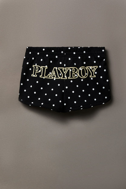 Playboy Graphic Fleece Dolphin Short 2.5"