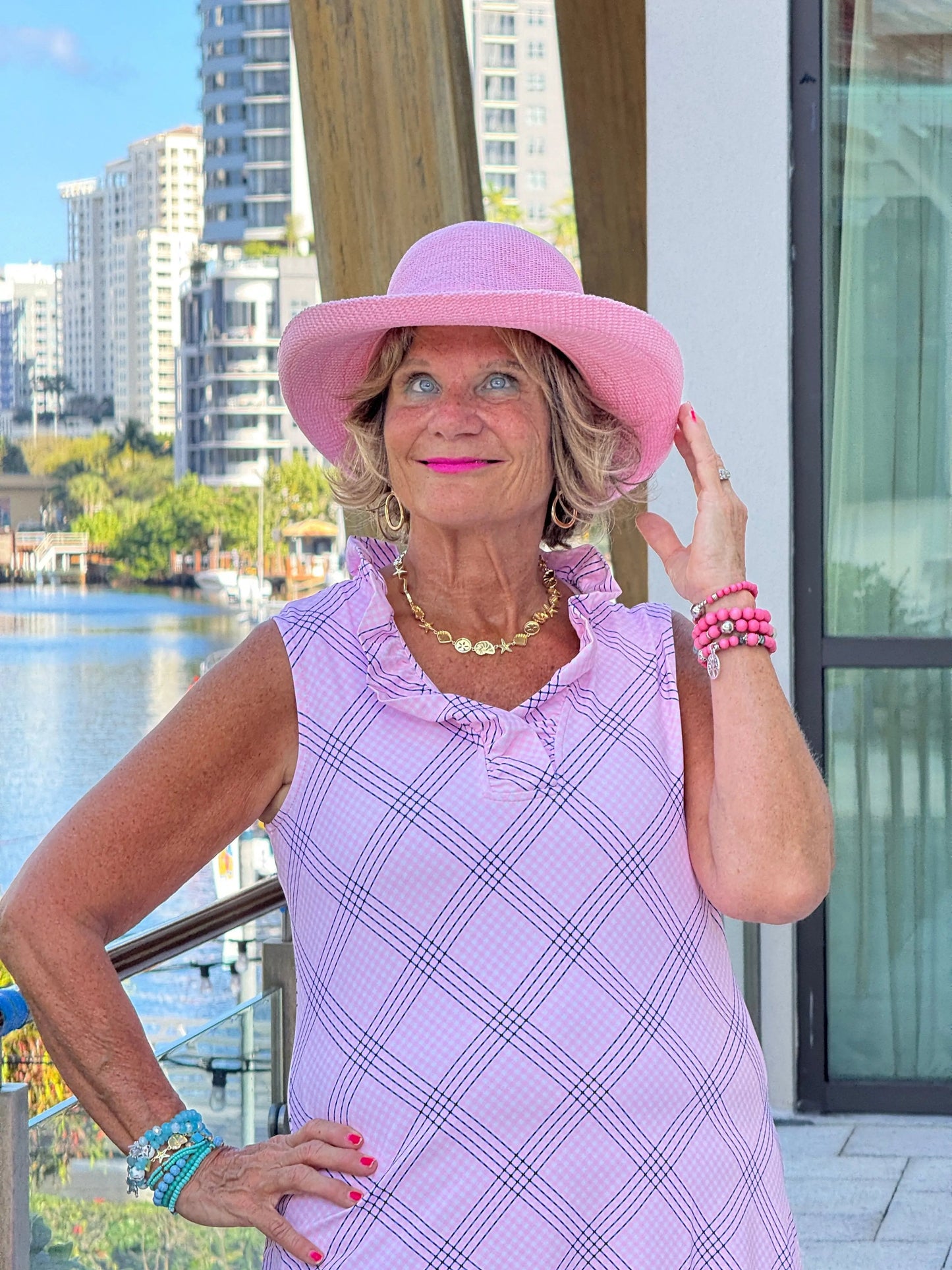 LULU B PINK CHIC RUFFLE DRESS