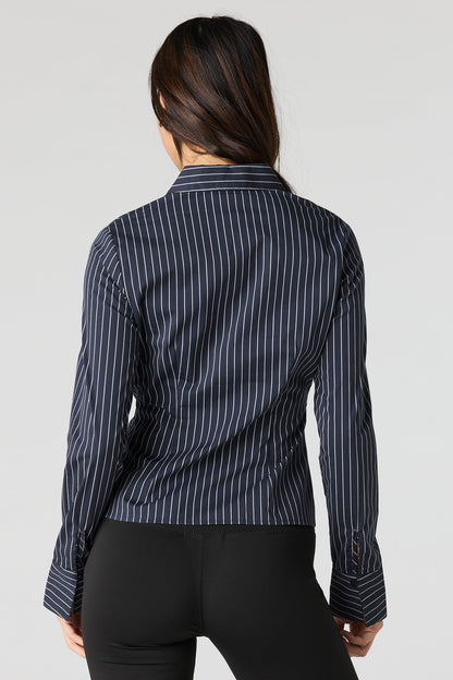 Slim Fit Button-Up Top
