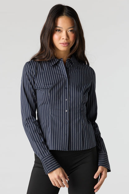 Slim Fit Button-Up Top
