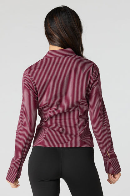Slim Fit Button-Up Top
