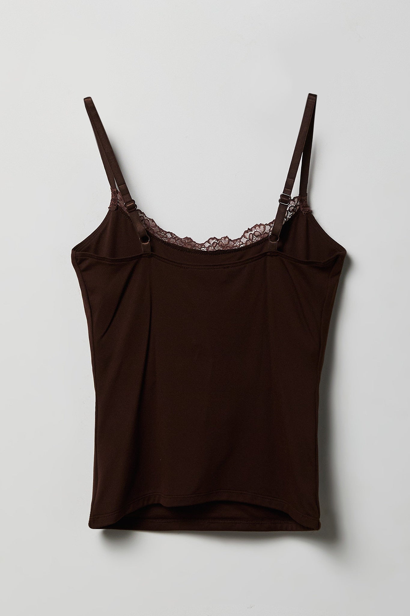 Luxe Heavy Contour Braless Lace Trim Tank