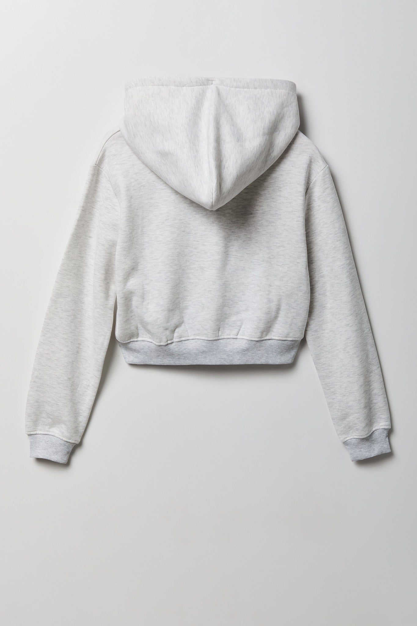 Fleece Cropped Zip Hoodie