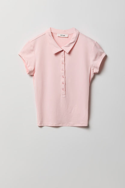 Contour Button-Up Polo