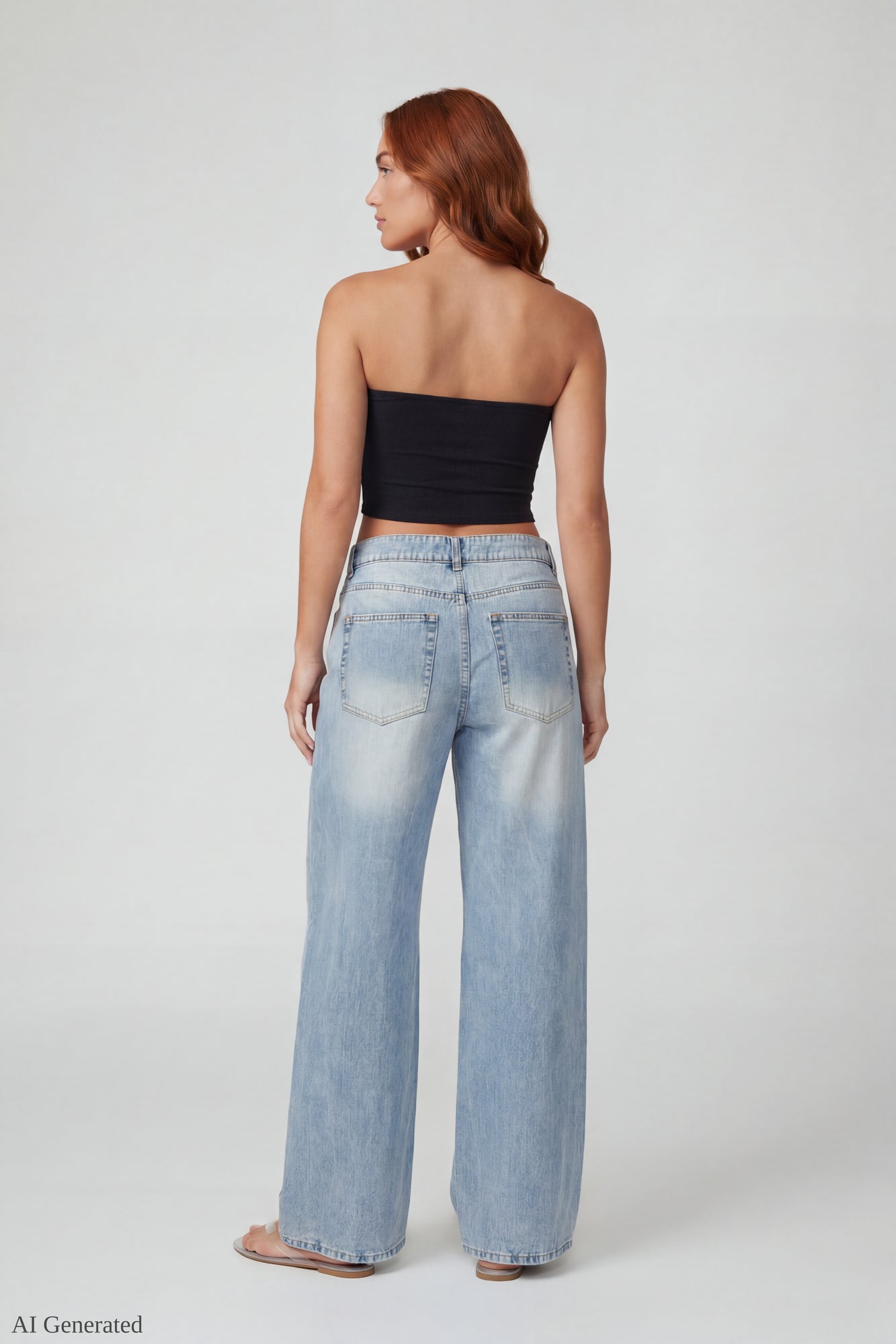 London Ripped Low Rise Super Baggy Light Jean