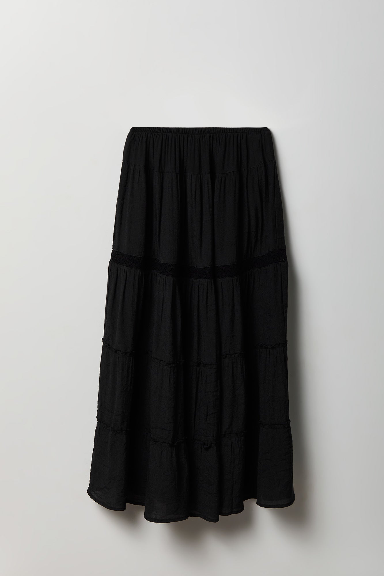 Crochet Trim Maxi Skirt