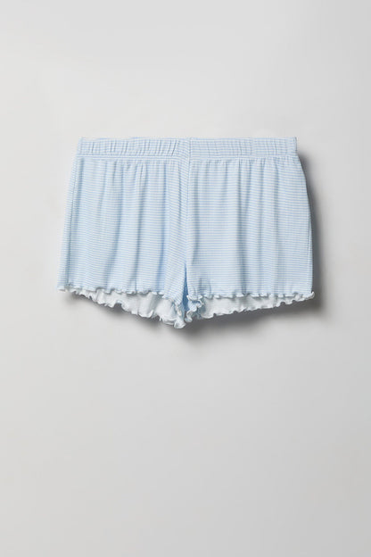 Pointelle Button-Up Top & Short Pajama Set