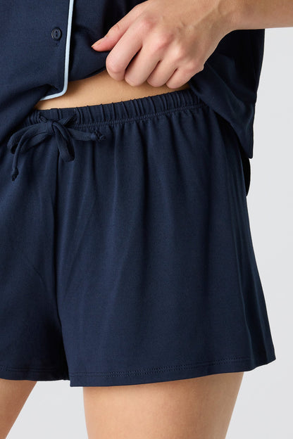 Button-Up Top & Short Pajama Set