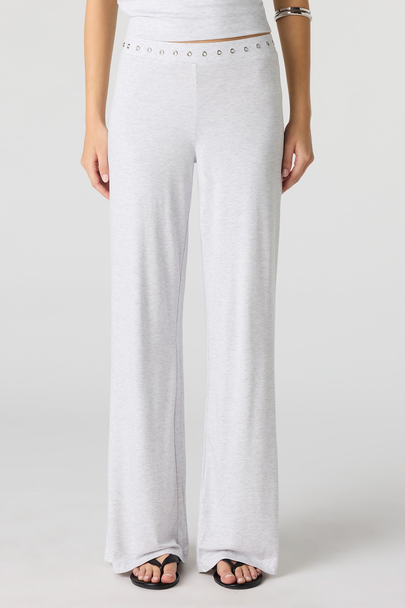Eyelet Wide Leg Pant