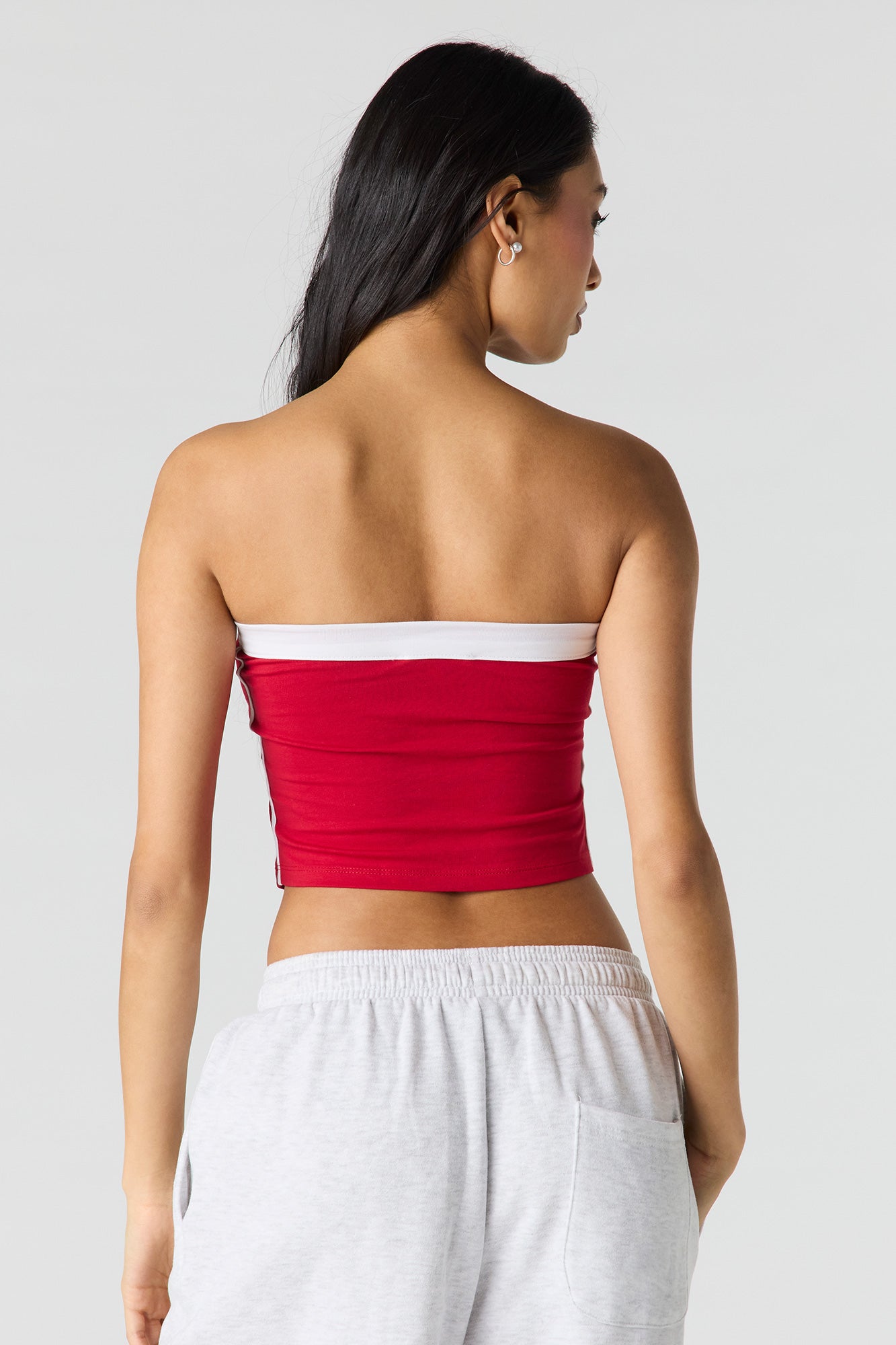 Contrast Graphic Tube Top