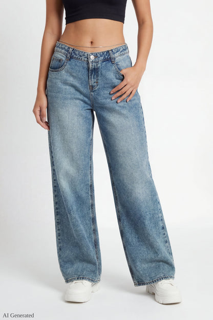 London Low Rise Super Baggy Vintage Medium Jean