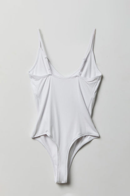 Luxe Heavy Contour Braless V-Neck Bodysuit