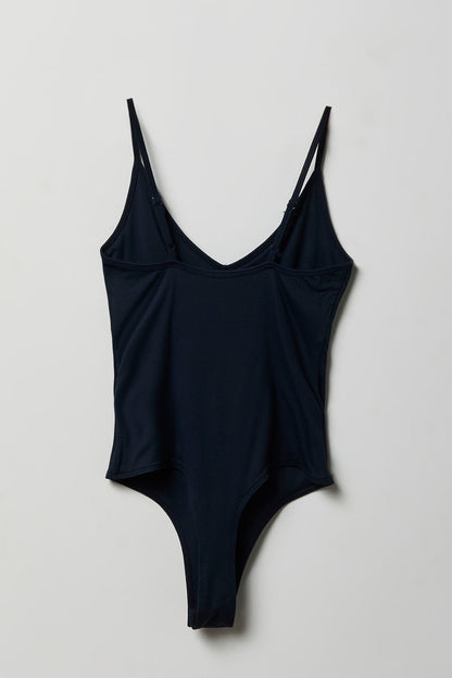 Luxe Heavy Contour Braless V-Neck Bodysuit