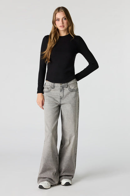 Ribbed Long Sleeve Top