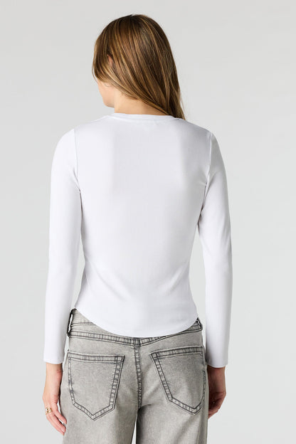 Ribbed Long Sleeve Top