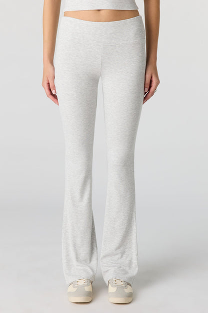 Soft Ribbed T-Shirt & Flare Pant Set