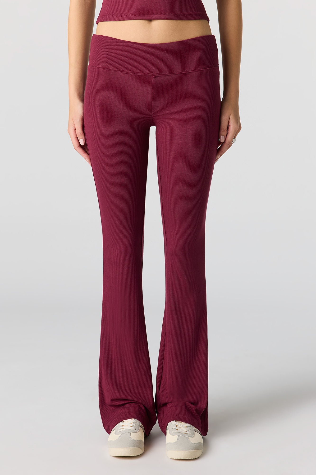 Soft Ribbed T-Shirt & Flare Pant Set