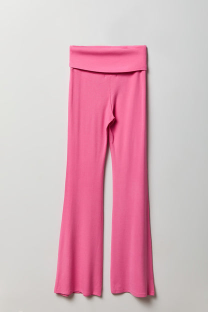 Soft Ribbed T-Shirt & Flare Pant Set