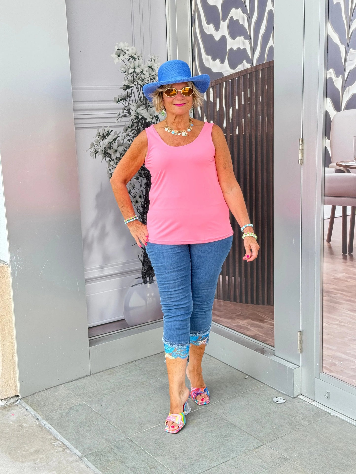 LULU-B  CLEAR CORAL SPANK TANK