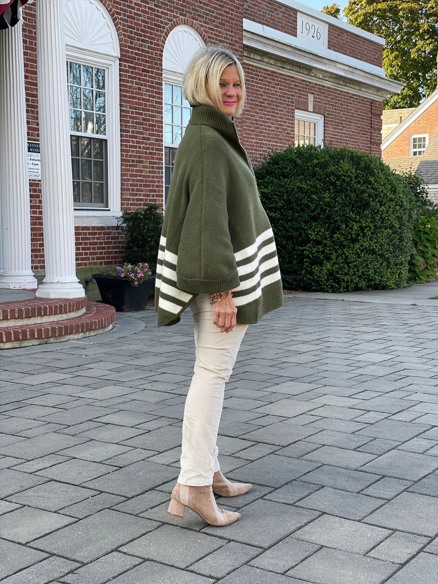 BAR HARBOR OLIVE ZIPPER