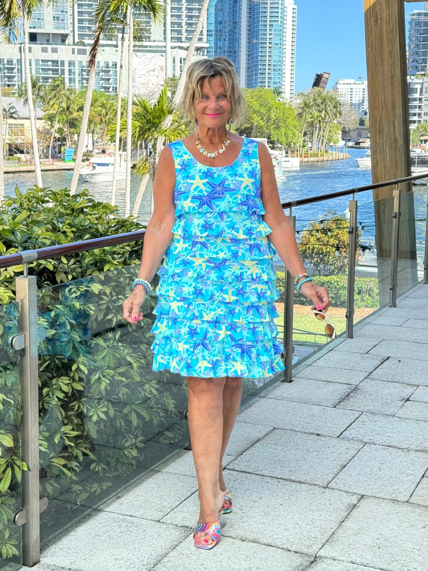 LULU B STARFISH SPLASH CHA CHA DRESS