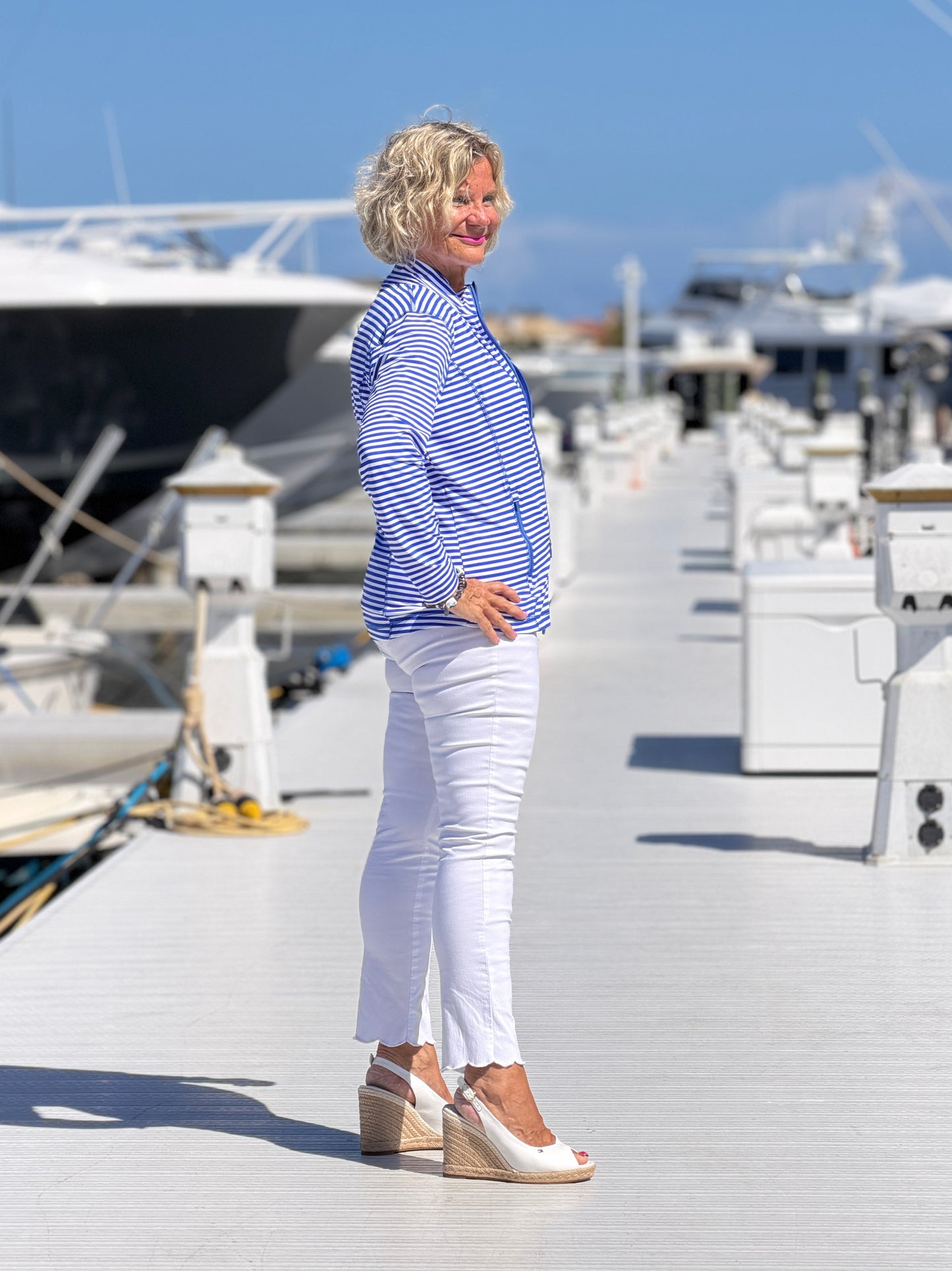 HARBOR BLUE STRIPED JACKET