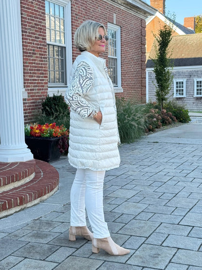 LULU-B IVORY PUFFER VEST