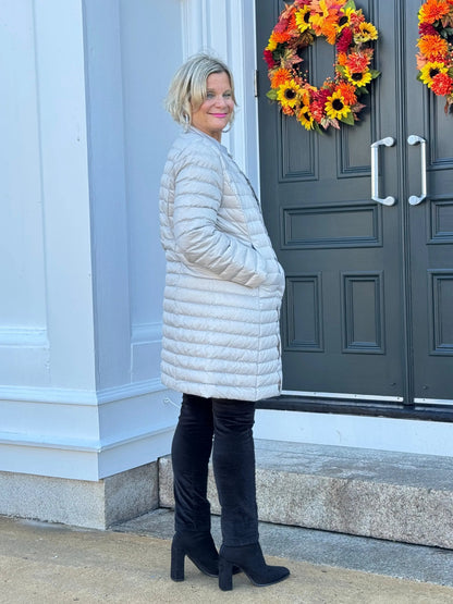 LULU-B SILVER PUFFER COAT