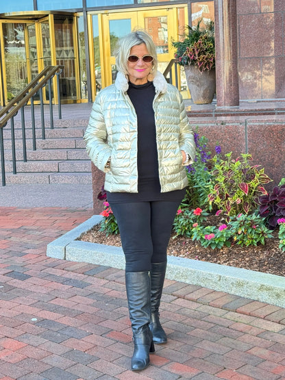 LULU-B PUFFER DOWN  FAUX FUR JACKET