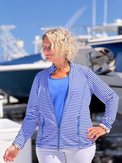 HARBOR BLUE STRIPED JACKET