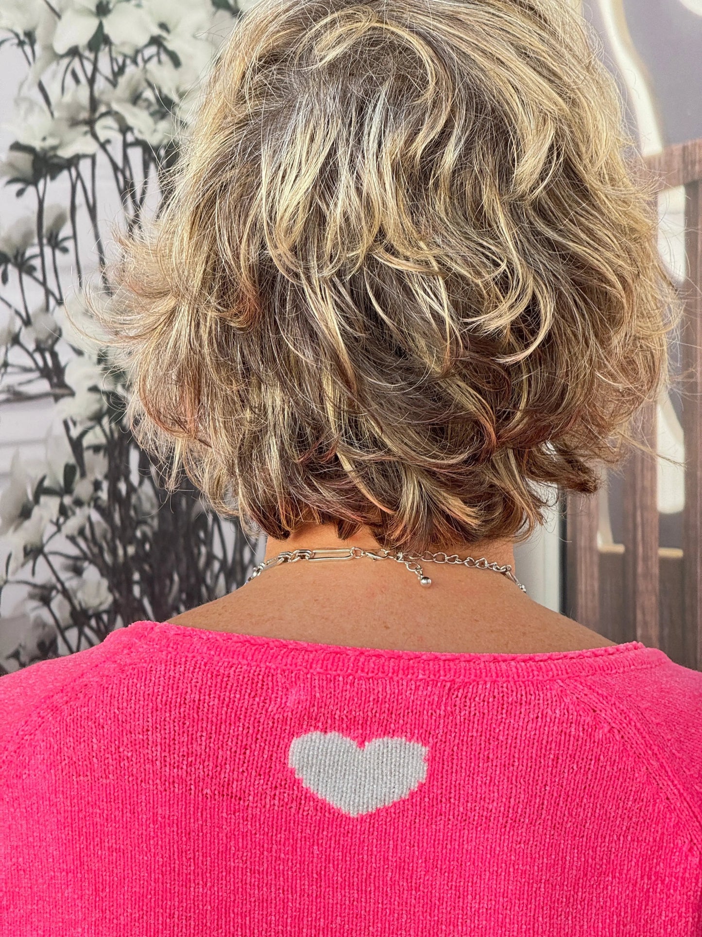 HOT PINK HEART SWEATER
