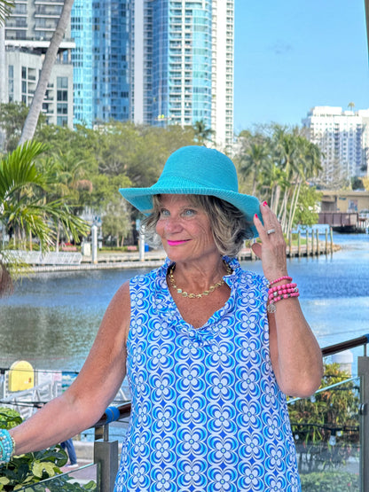 LULU B COASTAL BLOOM RUFFLE DRESS