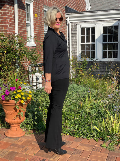 LULU-B BLACK RUFFLE TOP