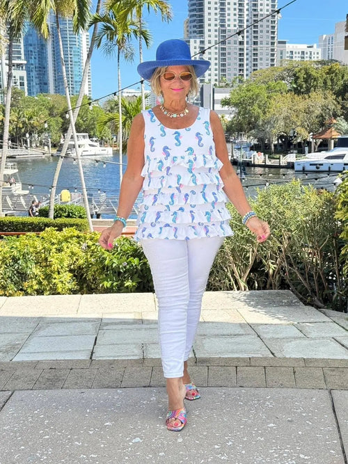 LULU B SHORELINE CHARM CHA CHA TANK