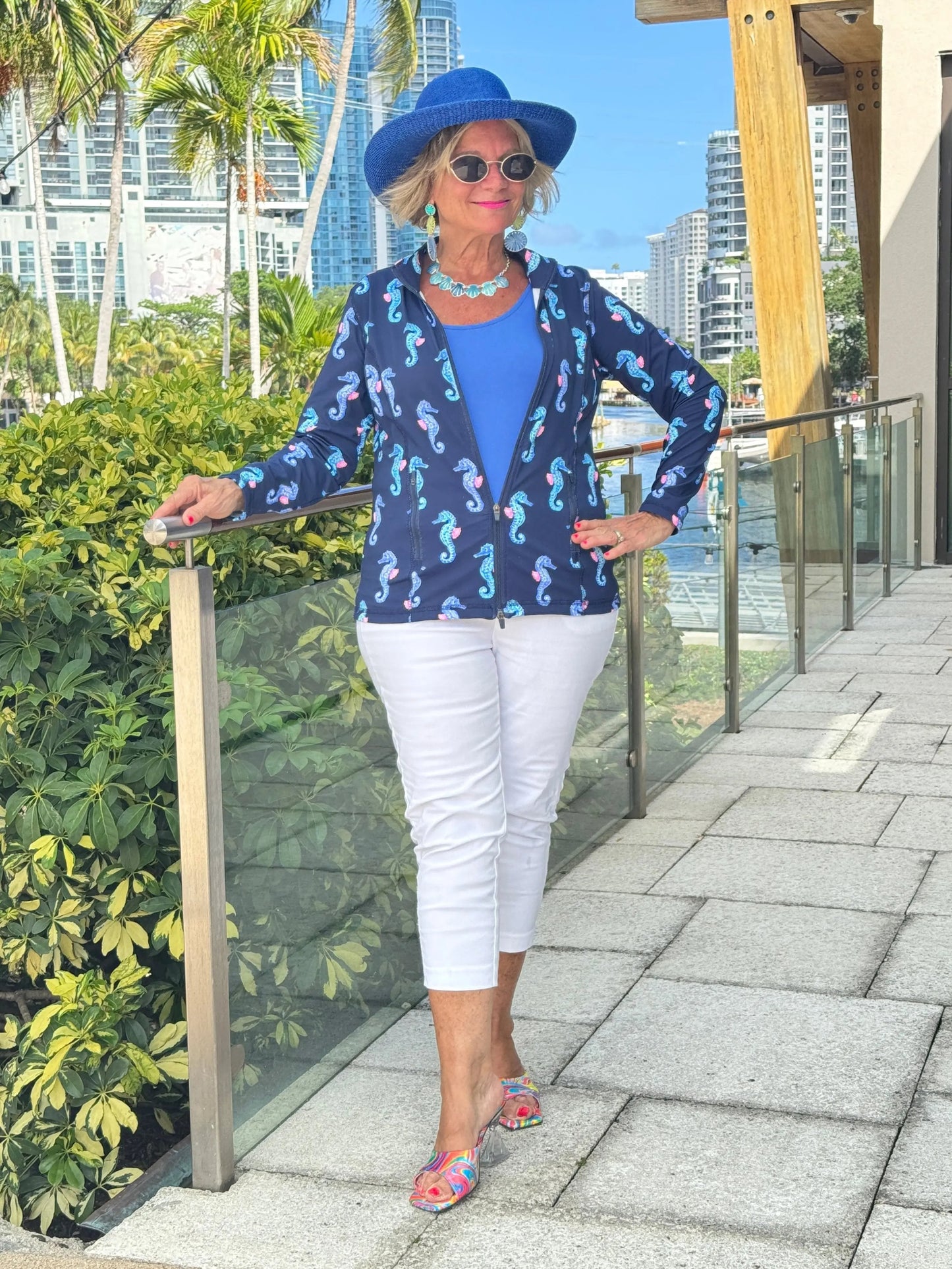 LULU B MIDNIGHT REEF FULL ZIPPER JACKET