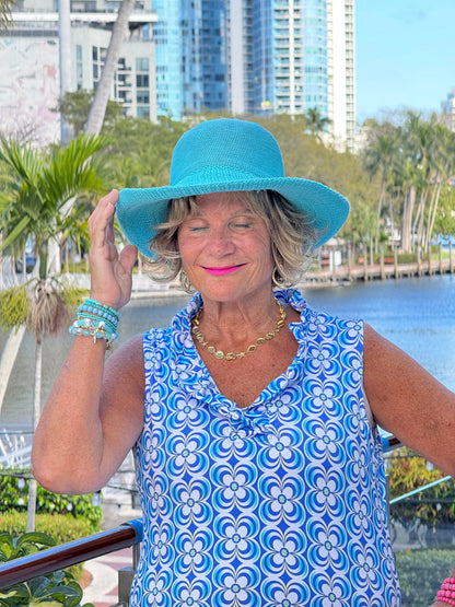 LULU B COASTAL BLOOM RUFFLE DRESS