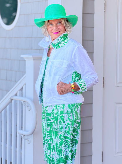 HARBOR LIGHTS GREEN SAILBOAT DRESS
