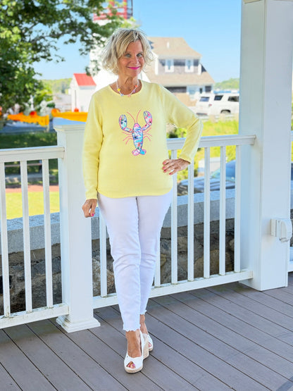 BEACH CLUB YELLOW LOBSTER SWEATER