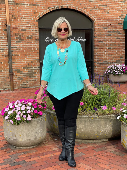 LULU-B SEA-FOAM ASYMMETRIC TOP