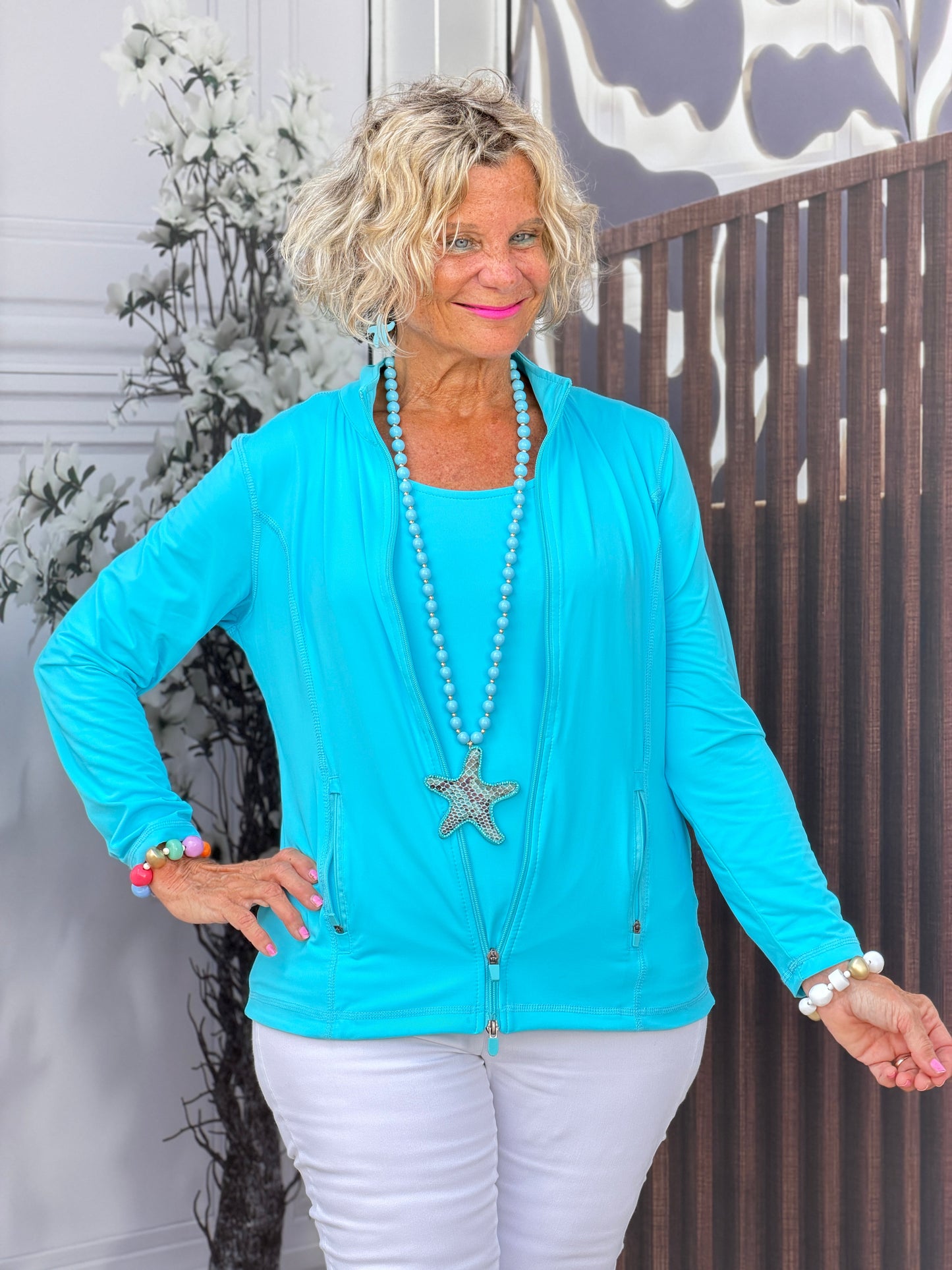LULU-B AQUA FULL ZIPPER