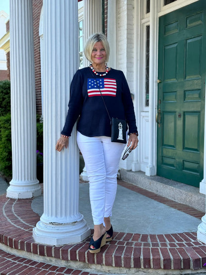 LULU-B NAVY FLAG SWEATER