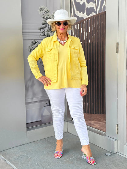 LULU B  YELLOW LINNEN JACKET