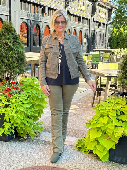 LULU-B NEW OLIVE LINEN JACKET