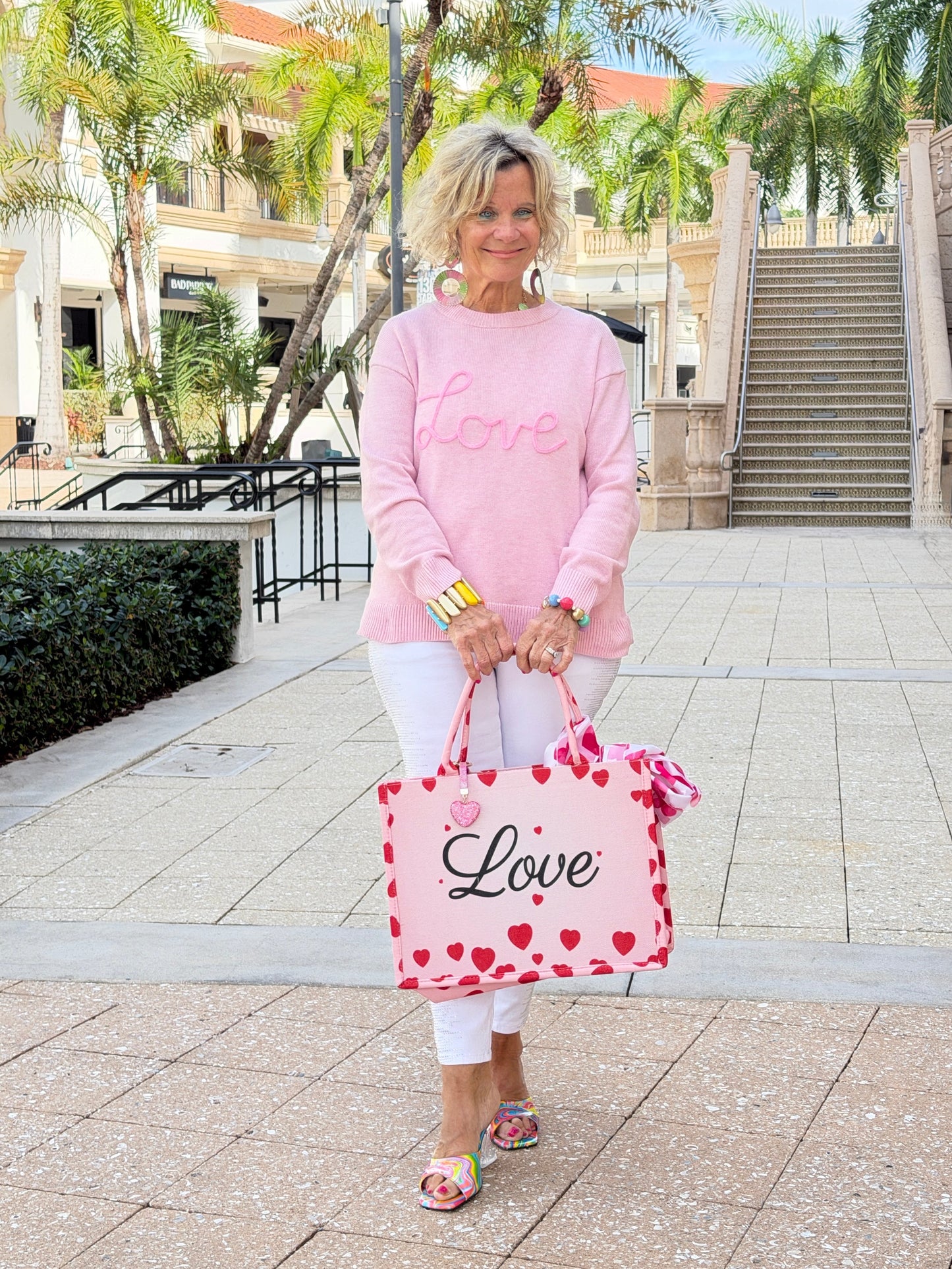 Love Script Graphic Baggy Sweater