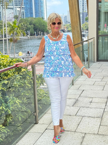 LULU B CORAL BREEZE CHA CHA TANK